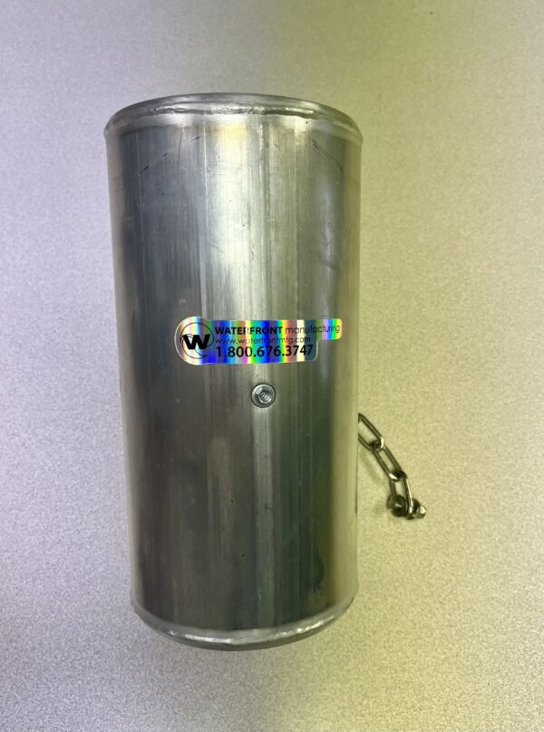 6”x12” Aluminum Barrel Float with Stainless Steel Chain